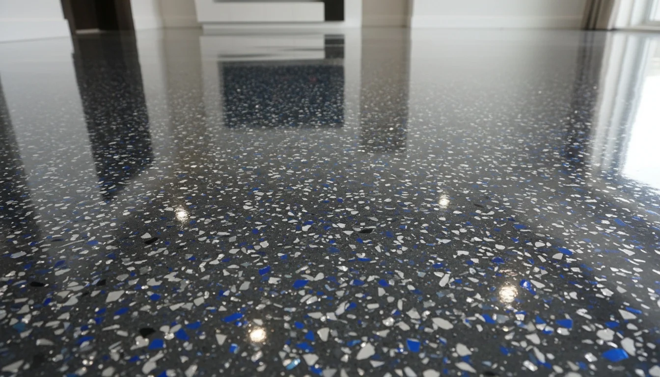 Epoxy flake flooring in Cape Town — flake-chip textured floor finish